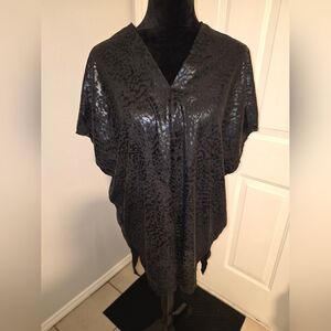 Adrienne Shimmering Black Blouse